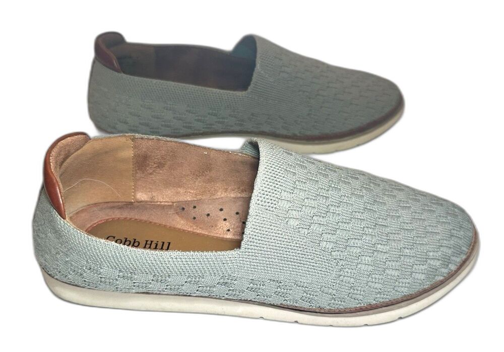 Cobb Hill Camryn CJ1909 Knit Loafers Womens 7.5 Green Comfort Flats